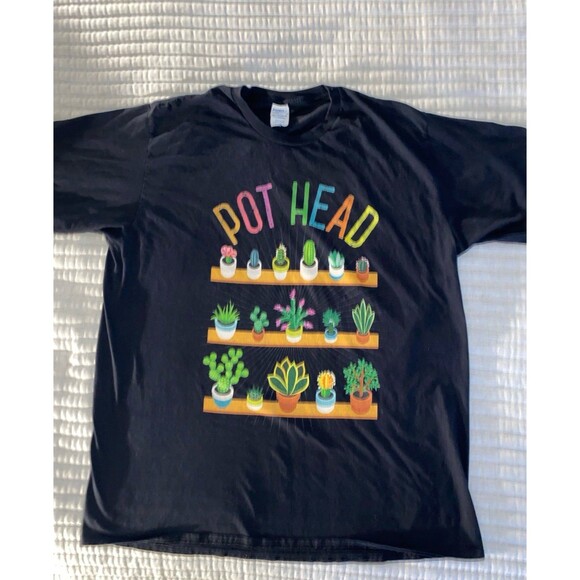 Pot Head Black Graphic Shirt 2XL - Picture 1 of 1